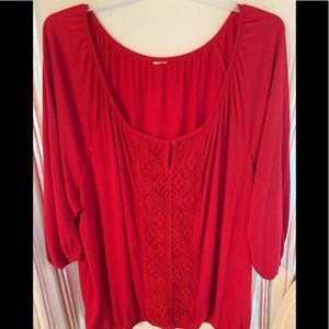 3X loose fitting blouse